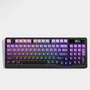 Accesorios para ordenador portátil Walmet, accesorio inalámbrico de 94 teclas, BT, modo dual, personalidad, creativo, ajuste de perilla de teclado con pantalla - Product Image 1