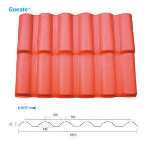 Goeate lợp bệnh zona cho căn hộ xây dựng nhà ngoài trời công viên khu nghỉ mát đền ASA nhựa tổng hợp mái ngói - Product Image 1