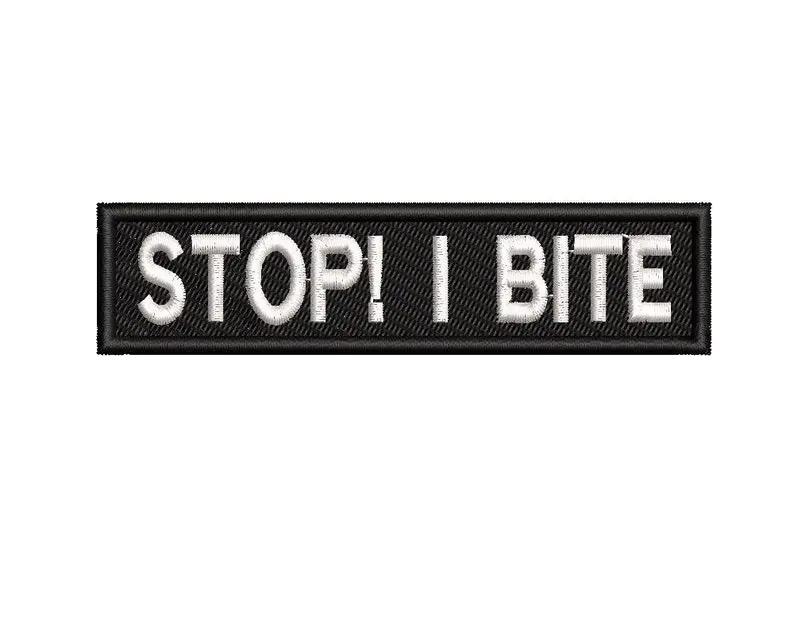 Unique Stop Bite Biker Embroidery Patch High Quality Motorcycle Jacket Accessory for Stylish Riders