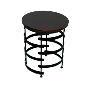Bandeja de café de hierro de estilo nórdico, mesa redonda pequeña multifuncional, sofá lateral de Metal - Product Image 4