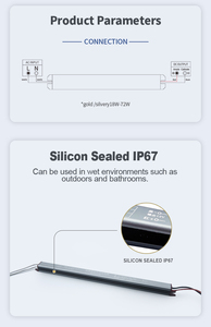 18W 1.5A 12v超薄灯箱电源IP67浴室镜照明带开关功能 - Product Image 4