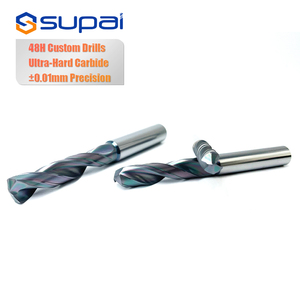 SUPAL HRC65 1.0-20毫米实心碳化钨麻花钻头，每个0.1毫米都有平行直柄 - Product Image 1