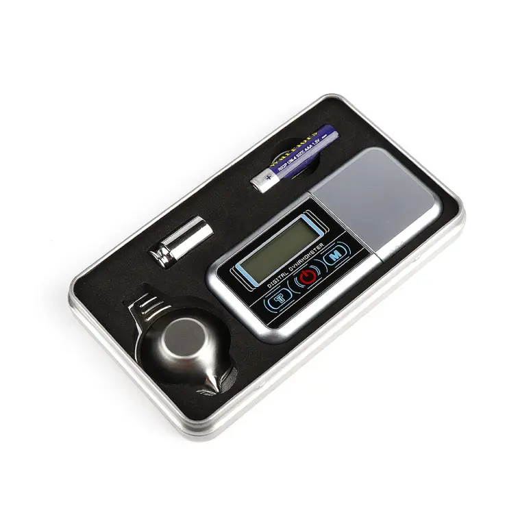 Balance de poche numérique 50g 0.001g Milligramme Balance Portable avec 50g Calibration Poids Tare LCD Rétro-Éclairé Bijoux Balance