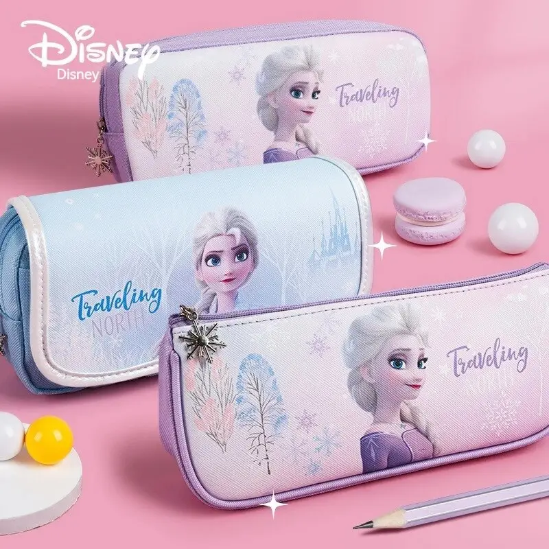 กระเป๋าปากกาเด็ก Disney โรงเรียนประถมหิมะและน้ําแข็งเครื่องเขียนกระเป๋าความจุขนาดใหญ่หญิงน่ารักกระเป๋าดินสอขายส่ง