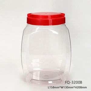 2L 2300ml büyük plastik kavanoz kare kavanoz fıstıklı şeker çerezler - Product Image 6