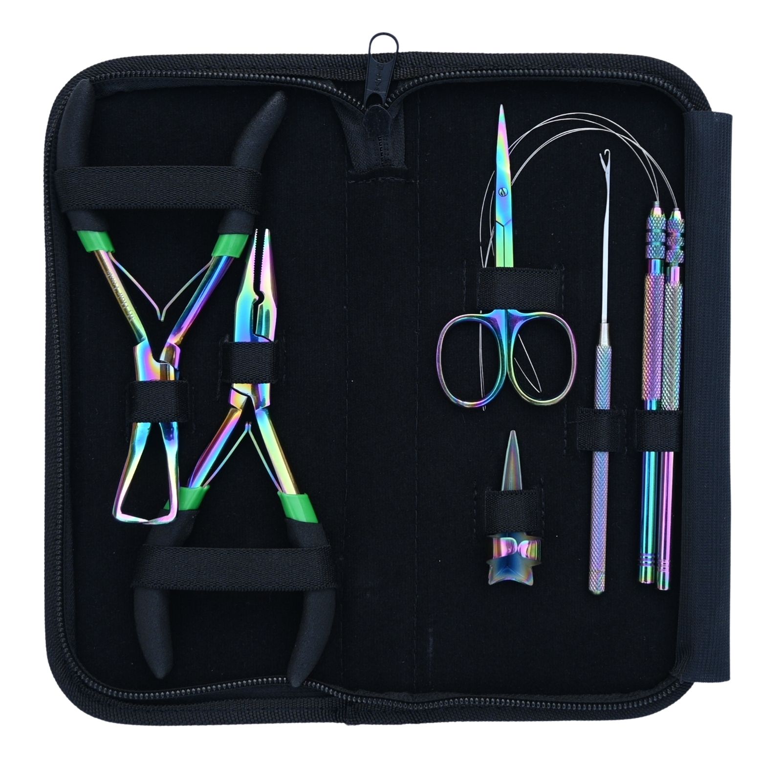 Kit de herramientas para extensiones de cabello Rainbow