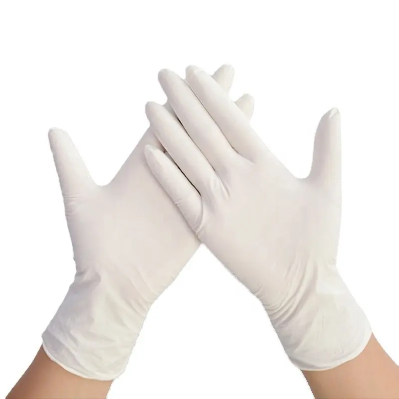 Weiße Latex handschuhe Einweg backen Rutsch feste Gummi latex handschuhe Haushalts reinigung Einweg Universal heiß