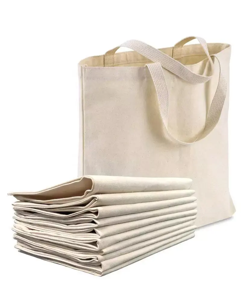 กระเป๋าผ้าแคนวาสอินทรีย์แบบนำกลับมาใช้ใหม่ได้,กระเป๋าทรงสี่เหลี่ยมทนทานออกแบบโลโก้ได้ตามต้องการ