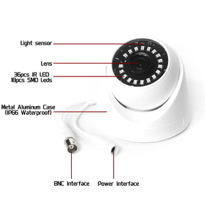 Módulo de cámara de sistema de seguridad IP de cámara de red digital con cable AHD analógico para interiores de 1080p