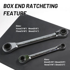 通用双箱端棘轮手动扳手套装套筒支架TW塑料公制 & SAE台湾制造2 pc 8合1 1/2 DR.410千克 - Product Image 6