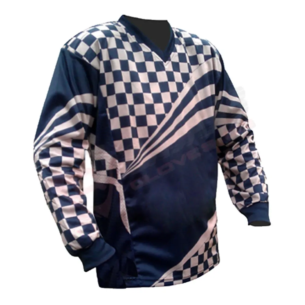 Dernier modèle col V sur mesure Smart-parts Sublimation-Printings Maillot de paintball respirant et décontracté