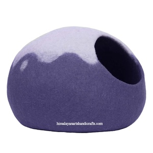 Hochwertiges Katzen haus/Höhle/Kuppel aus Merinowolle mit festem Muster für Ihren pelzigen Freund - Product Image 6