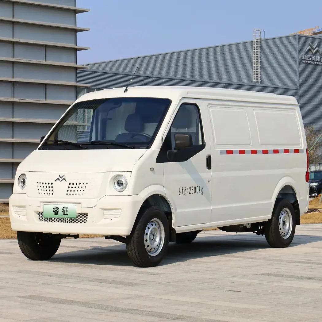 Nieuwe Gonow Elektrische Minivan Busje 2 Zitplaatsen 4X2 China Gloednieuwe Minibus 4 Wielen Stad Logistiek Voertuig