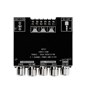 Chuyên Nghiệp 2.1 Kênh Nhà Xe <span class=keywords><strong>Receiver</strong></span> 50W + 50W + 100W Công Suất Cao Cho Bluetooth Khuếch Đại Stereo Loa Siêu Trầm Aux/USB/Mic Hi-Fi - Product Image 2