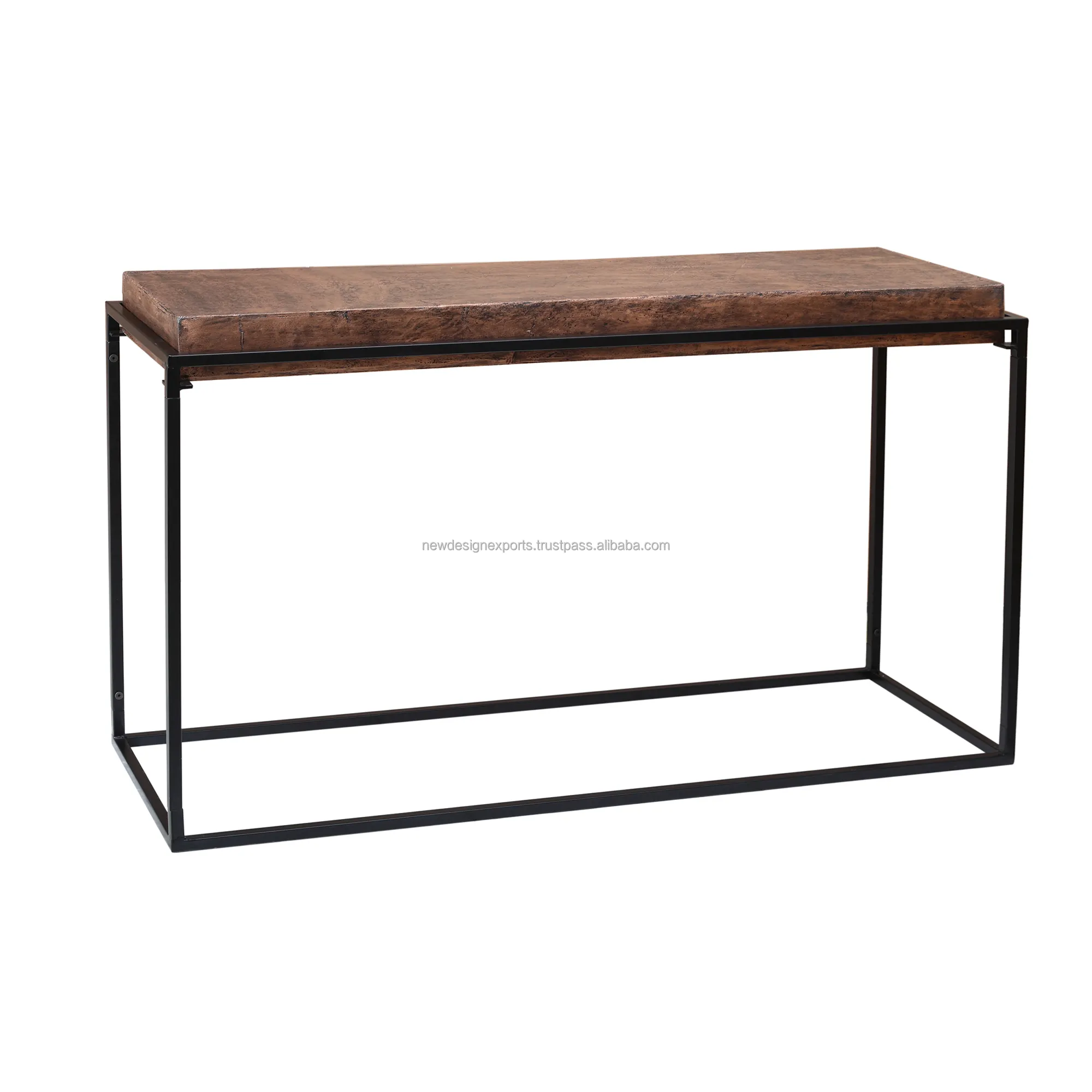 Table latérale de Console en Aluminium, table pouvant être utilisée dans 2 façons Table et top, peut être utilisée comme un support