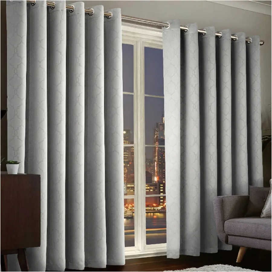 Cortinas opacas de lujo para sala de estar, de alta calidad, opacas, en relieve, modernas