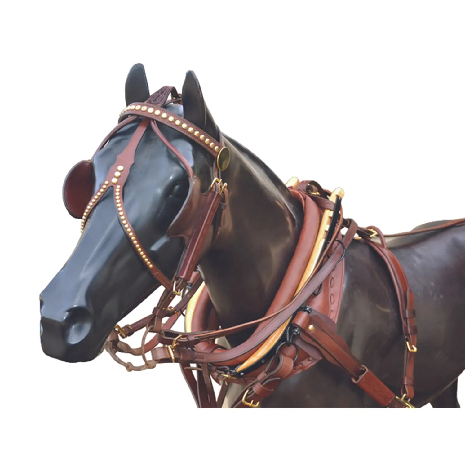 Arnés de conducción de caballos Quick Hitch Arnés de conducción de caballos completo con acolchado suave hecho a mano por Horse World