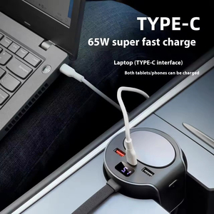 65w带蓝牙<span class=keywords><strong>USB</strong></span>转换器的快速充电集线器适配器，适用于特斯拉Y/3型1年保修