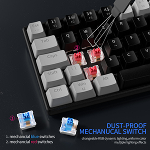 63 teclas 60 por ciento Teclado mecánico con cable 60% RGB teclado para juegos para ordenador PC teclado con retroiluminación - Product Image 4