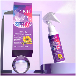 Sevich Spray pour cheveux Vente en gros Marque privée personnalisée Huile d'avocat et de ricin Spray protecteur contre la chaleur pour cheveux