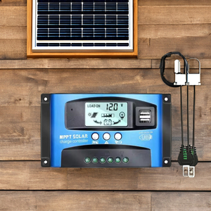 Новый автоматический двойной USB ЖК-дисплей 12 В/24 В MPPT контроллер PWM Charr для солнечной батареи панели коллектор контроллер приложения - Product Image 1