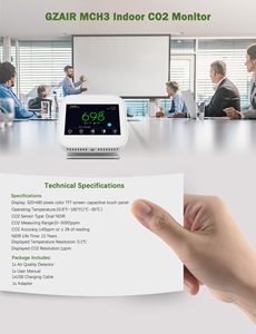 Ev için çift kanallı NDIR akıllı CO2 metre, Tuya APP kontrol WiFi CO2 metre ev odası sınıf için 15 yıl İsviçre sensörü - Product Image 6