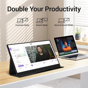 Monitor portátil de pantalla dual de 14/15, 6/16 pulgadas con interfaz USB C 1920x120 0/2, 5K/4K táctil 60HZ/144HZ/155HZ tipo C - Product Image 6