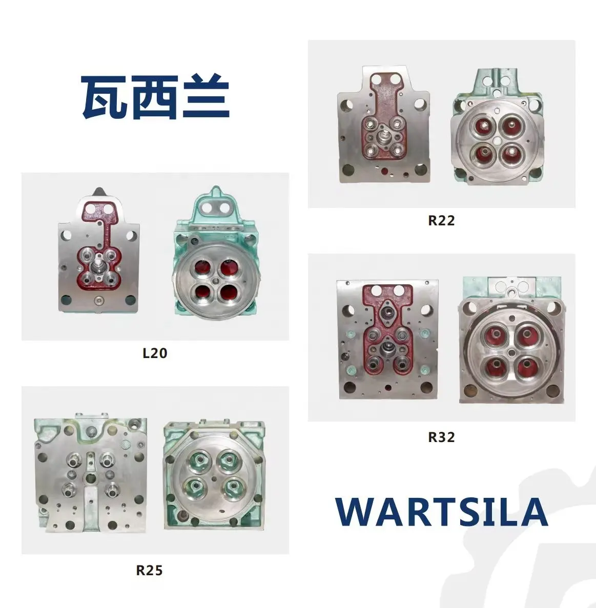 Kepala silinder untuk DAIHATSU/ MAN/wartalisa/NIIGATA /MAK/merek Cina suku cadang mesin laut