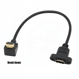 Ce Rohs Certified Low Moq Hdmi Male to Female Panel Mount Adapter Extension Cable with Flange Mounting Screw Oem Supplier - Product Image 6