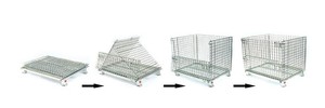 Việt Nam cung cấp Nhà Máy Stackable kim loại thép công nghiệp lưu trữ Pallet dây lưới <span class=keywords><strong>container</strong></span> cho ngành công nghiệp - Product Image 6