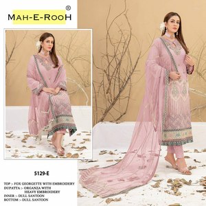 Yeni Evergreen bak pakistan moda ağır sahte Georgette ipek <span class=keywords><strong>Churidar</strong></span> Salwar Kameez çaldı - Product Image 2