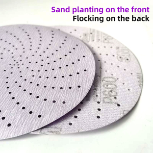 50pcs סגול ניקוי דיסק 3 מ 'ציקלון נקבובי יבש שחיקה עגול 6 אינץ 150 מ "מ דיסק תעשייתי שחיקה