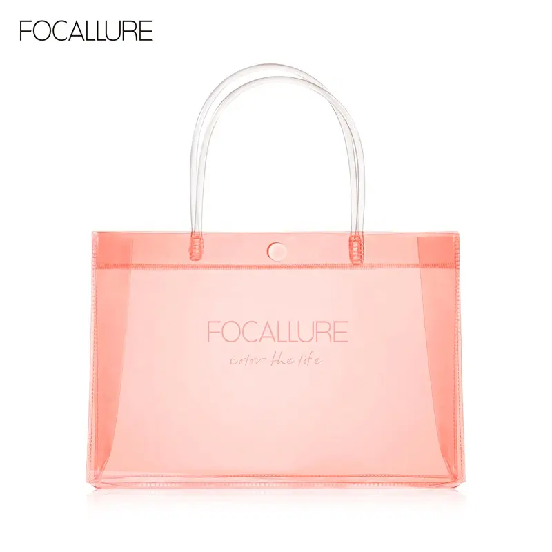 Focallure mỹ phẩm bán buôn Nhà cung cấp PVC Tote Bag với xử lý trang điểm Pouch đối với phụ nữ
