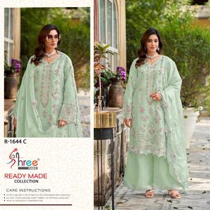 Shalwar kameez ดีไซเนอร์พร้อม gimmi Choo และเลเซอร์ daman ทำงานคู่กับ dupatta สำหรับงานปาร์ตี้รูปลักษณ์สูง - Product Image 4