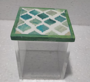 Rõ ràng Bánh hộp trong suốt với <span class=keywords><strong>ift</strong></span> hộp với moroccon xương Inlay nắp cho tiệc cưới và quà tặng hiển thị - Product Image 5