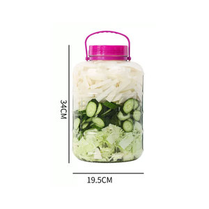 1L 3L 5L 8L 10L 16L büyük kapasiteli silindir temizle gıda saklama kabı hermetik cam kavanoz aperatif sebze ve meyve için - Product Image 5