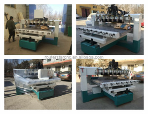 8 cabezales 3d, 4 ejes, multihusillos, talla de madera, enrutador cnc con giratorio - Product Image 3