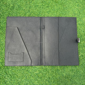 Nuevo diseño personalizado portafolio de cuero mecanizado a mano carpeta Padfolio de marca de cuero de vaca de negocios Padfolio carpeta organizador de cuaderno