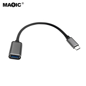 อะแดปเตอร์แปลงหัวต่อ Type-C เป็น3.1,สายแปลง USB Type-C เป็น Usb3.0แบบถัก20ซม. Type C เป็น Usb 3.0