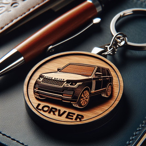 Chaveiros Range Rover de madeira gravados personalizados Elevem sua marca com brindes promocionais personalizados