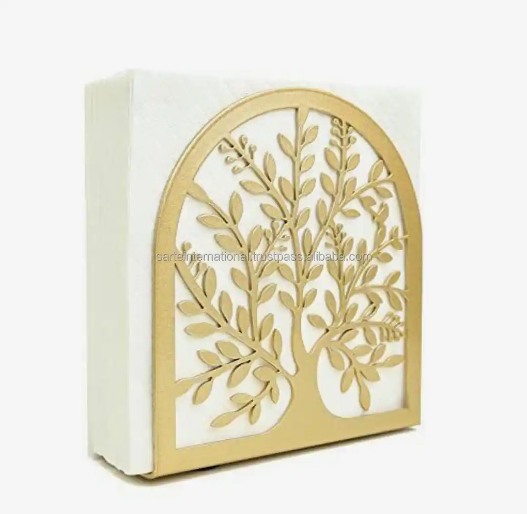 coffee restaurant Brass napkin holder desk organizer minimalist home table decoration Brass tissue box golden tissue holder