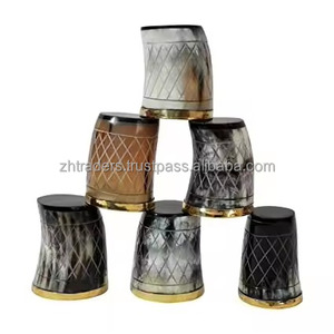 Handmade Natural Buffalo <strong>Horn</strong> Beer Mug Polished Drinking <strong>Cup</strong> for Viking Gifting and Rustic Home Bars - Product Image 2
