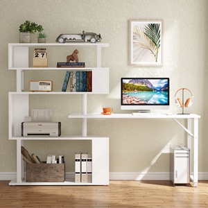 Tribesigns hiện đại hình chữ L góc bàn với lưu trữ xoay Reversible máy tính bàn với 5 Kệ kệ sách - Product Image 6