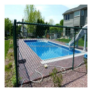 Fabrika galvanizli PVC kaplama zincir bağlantı tel örgü çit örgü 6Ft 8Ft yükseklik futbol tenis kortları çiftlik çiti Metal - Product Image 4