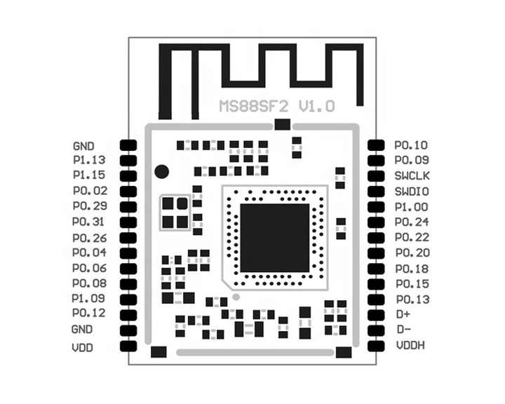 Minew Original nRF52840-MS88SF21 Powerful Multi Protocol Mesh 2.4GHz BLE Module