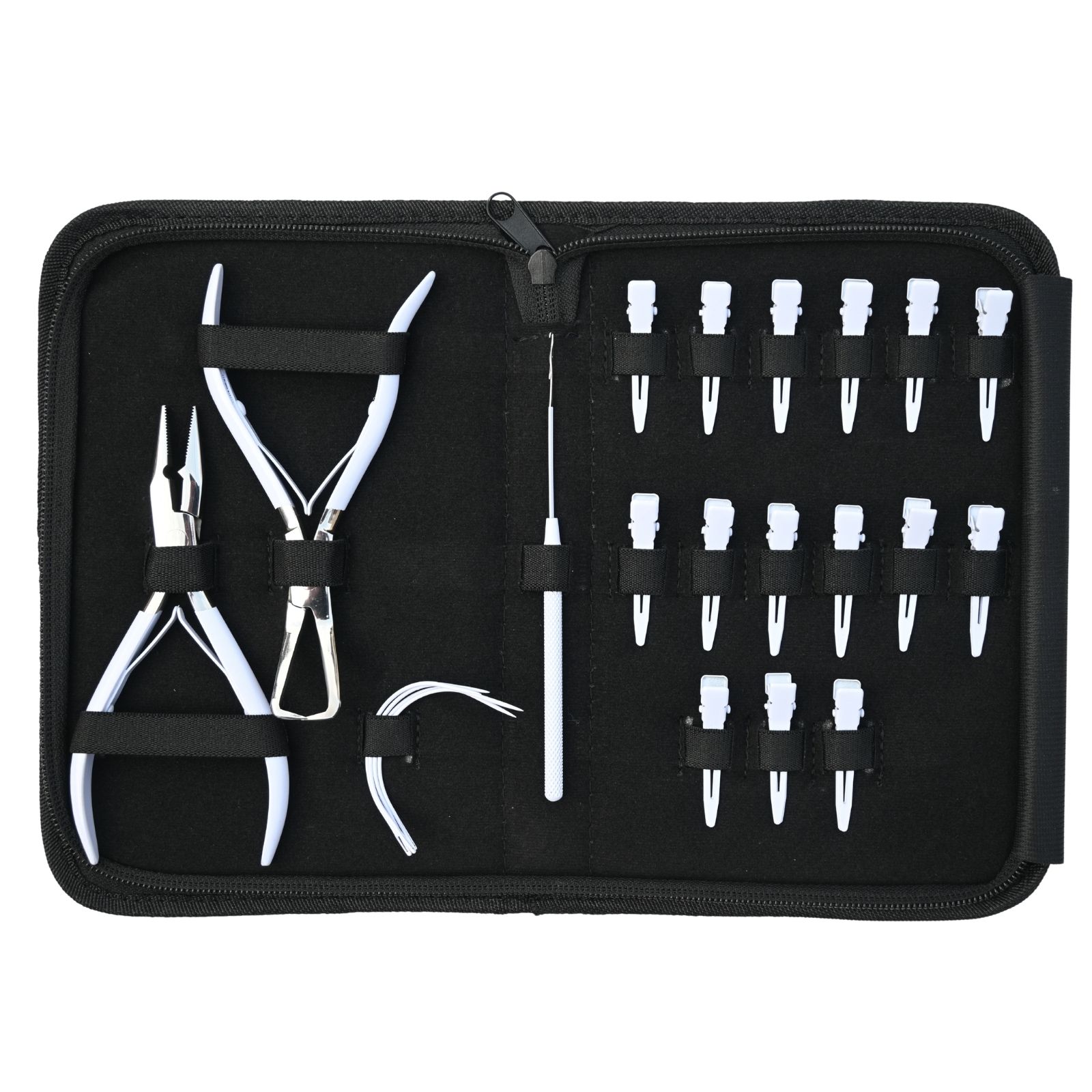 White Hair Extension Tools Kit