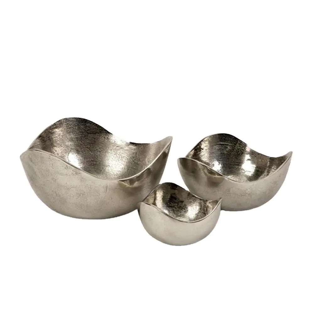 Dekorative Fischsc halen Rough Textured Aluminium Unique Shaped Bowl Kugelform Fischs chale Für Home Decor Tisch