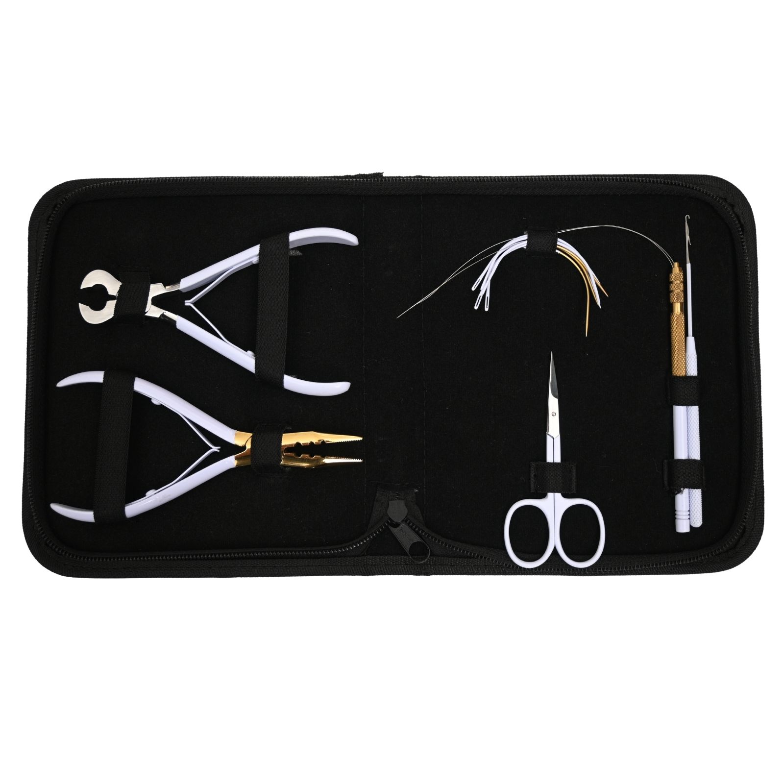 White Hair Extension tools Kit