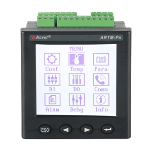 Acrel ARTM-Pn dispositivo di monitoraggio della temperatura Wireless 18 sensori DIN Rail montato RS485 Modbus-RTU quadri ad alta/bassa tensione - Product Image 1