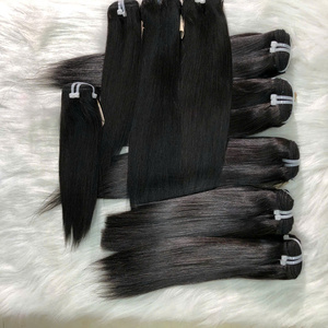 Wholesale 8 - 32&quot; <strong>Yaki</strong> Straight <strong>Human</strong> Hair Extensions Natural Color 100grams Sewing Machine Weft No Chemical Processing - Product Image 5